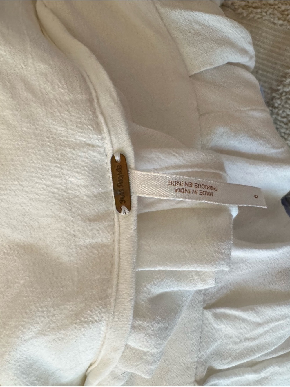 Free People Cream Eyelet Pleated Skater Shorts - Picture 3 of 3